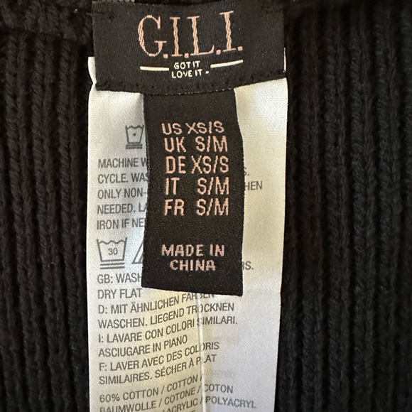 NWT G.I.L.I. (Got It Love It)Black Poncho/Cape Fall Spring Size XS/S - Picture 11 of 11